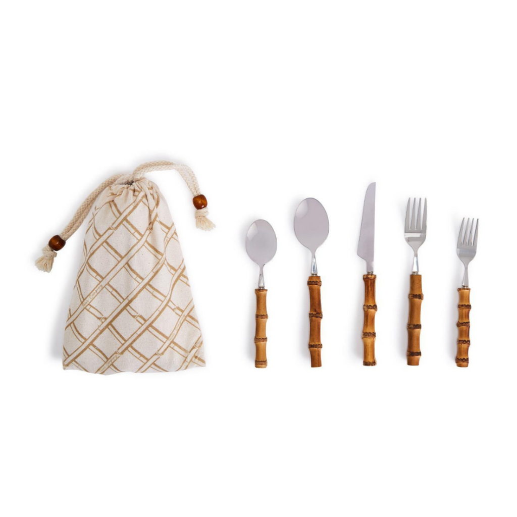 BAMBOO 20 PC FLATWARE